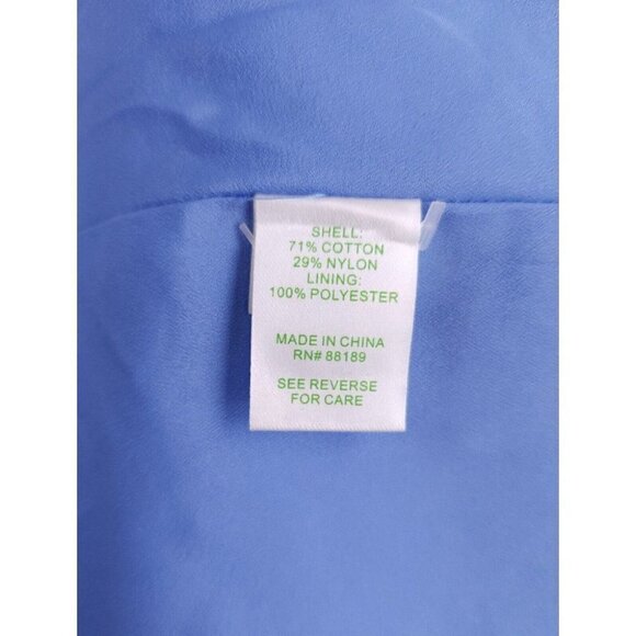 LILLY PULITZER Kiri Dress Blue Lace Peplum Lined Open Back Size 0 - Picture 12 of 12